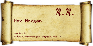 Max Morgan névjegykártya